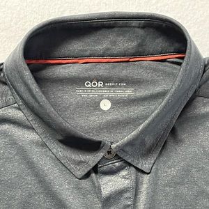 Qor Men’s Large Black Short Sleeve Button Down